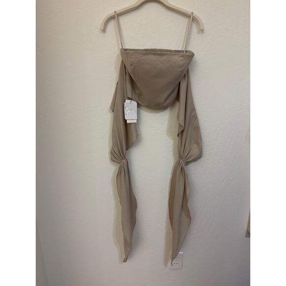 NWT. Commence Khaki Cotton and Linen Cross Halter Tank -Size XS - Picture 3 of 12